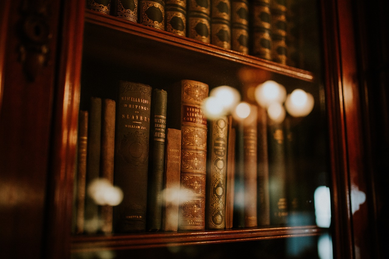 Espaço de leitura acolhedor com estantes de livros